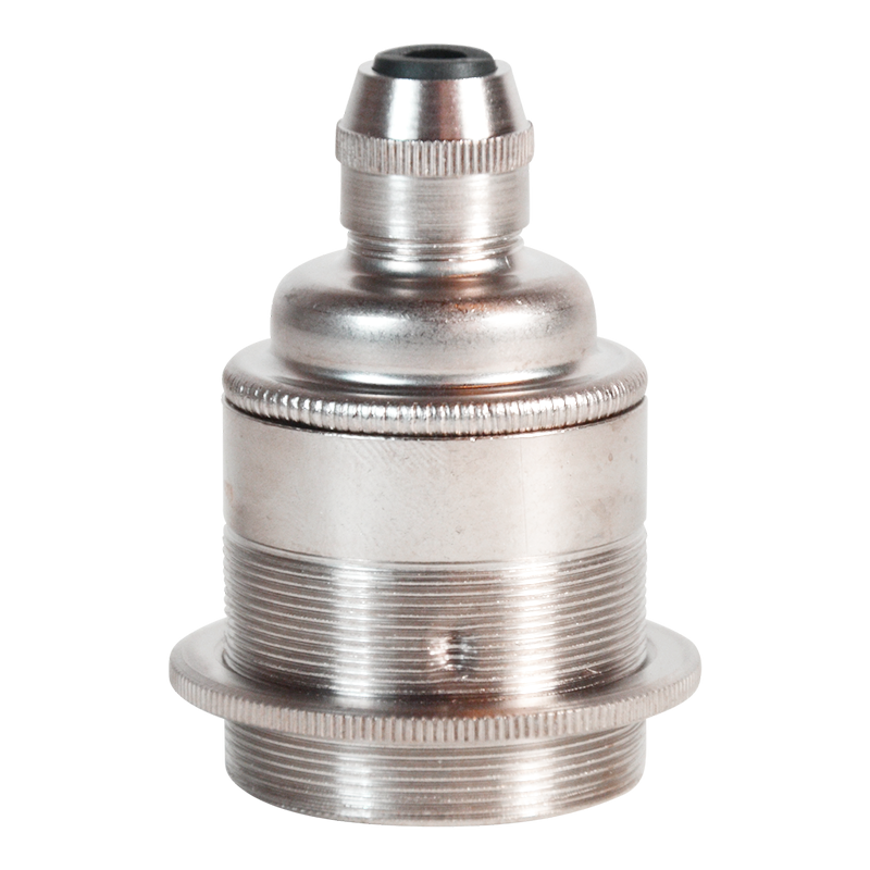 Lampenfassung E27 mit Stellring Nickel