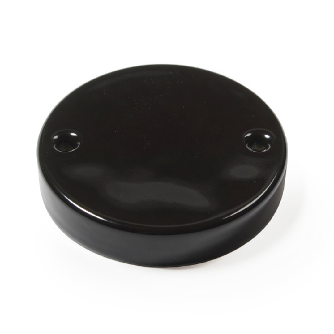 Blinddeckel Porzellan Schwarz "Nudo"