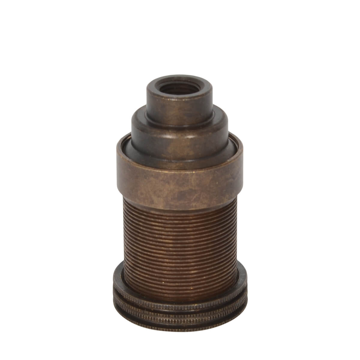 Lampenfassung E14 mit Stellring und M10x1-Gewinde Old English