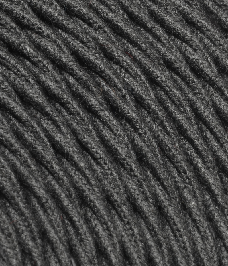 Textilkabel Carbon Grau verdrillt TR443, 3 x 0,75mm²