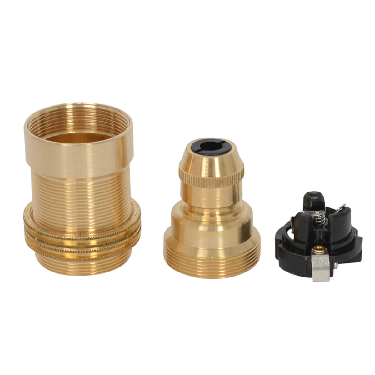 Lampenfassung E14 mit Stellring Brass