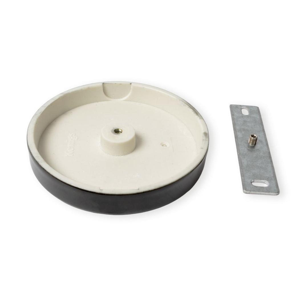Porzellan Blinddeckel mit Sollbruchstellen Piatto Fondo Schwarz