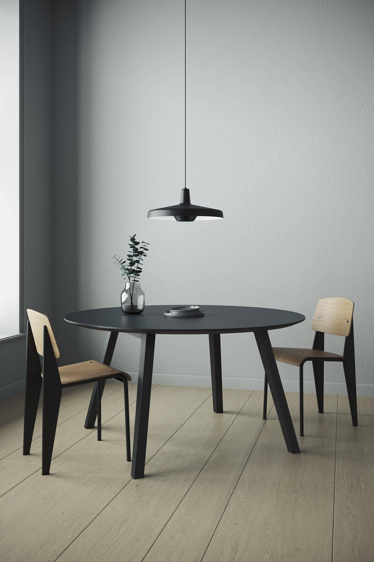 Pendellampe Arigato gross schwarz