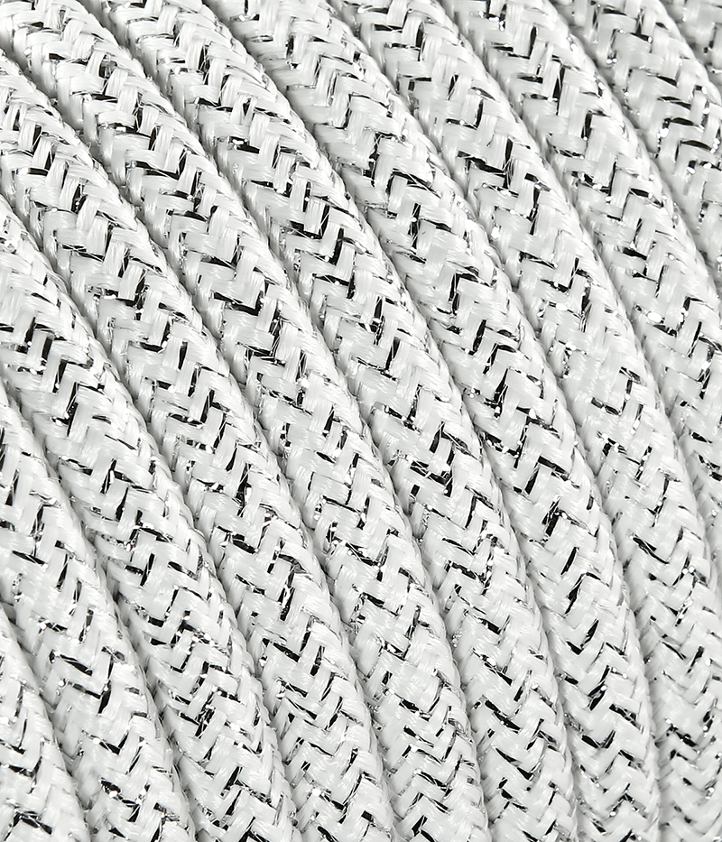 Textilkabel Weiss Metallic TO452, 3 x 0,75mm²