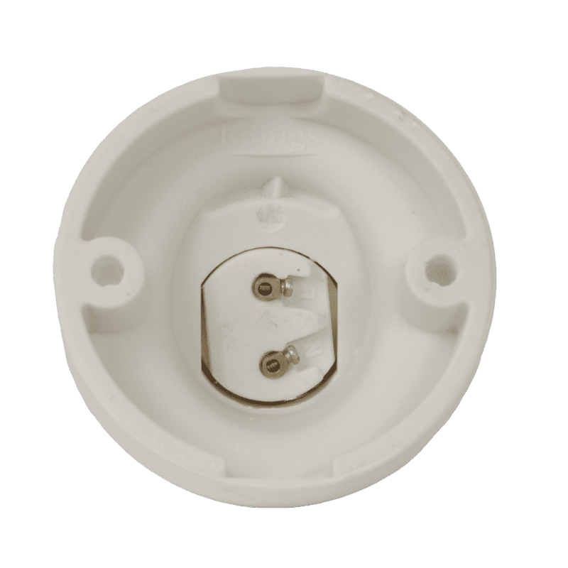 Aufbau-Schrägfassung E27 Porzellan Classic Weiss
