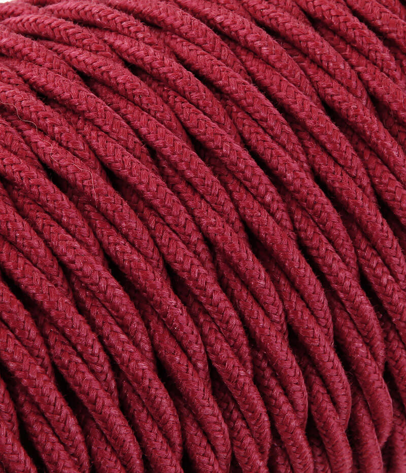 Textilkabel cherry verdrillt
