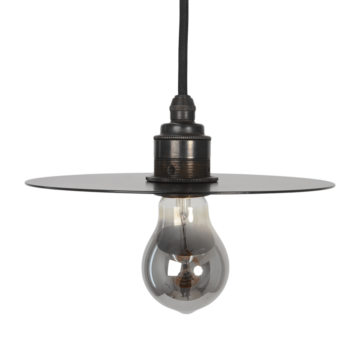 Lampenschirm Disc Schwarz seidenglanz 21 cm