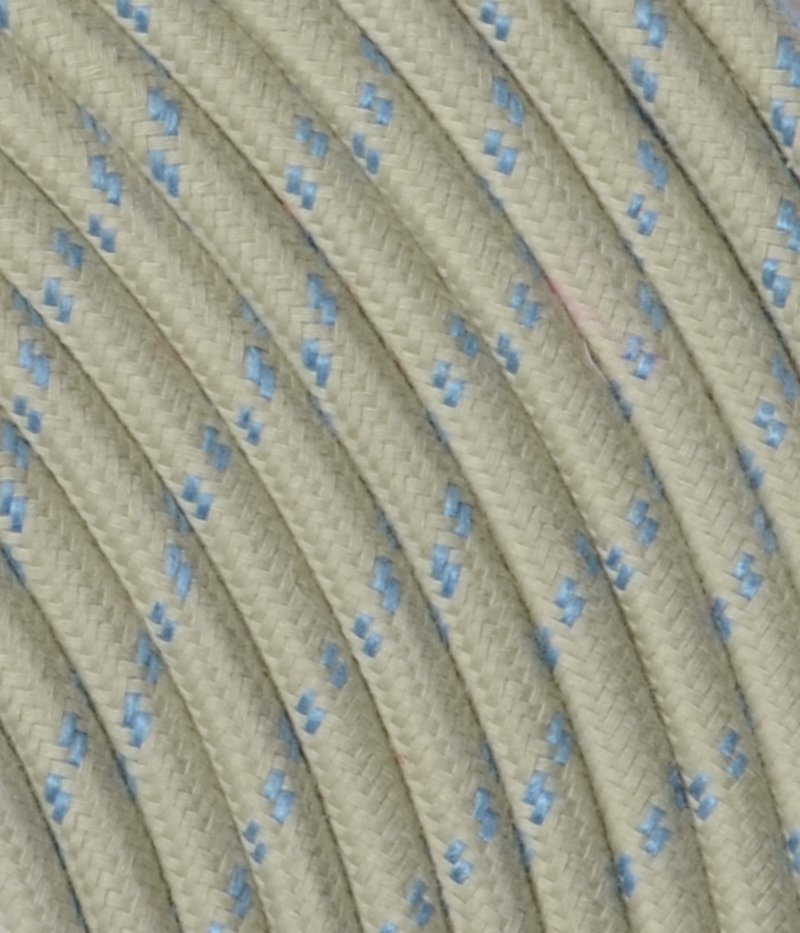 Textilkabel Himmelblau/salbeigrün 'Spago' TO421/TO430, 3 x 0,75mm²