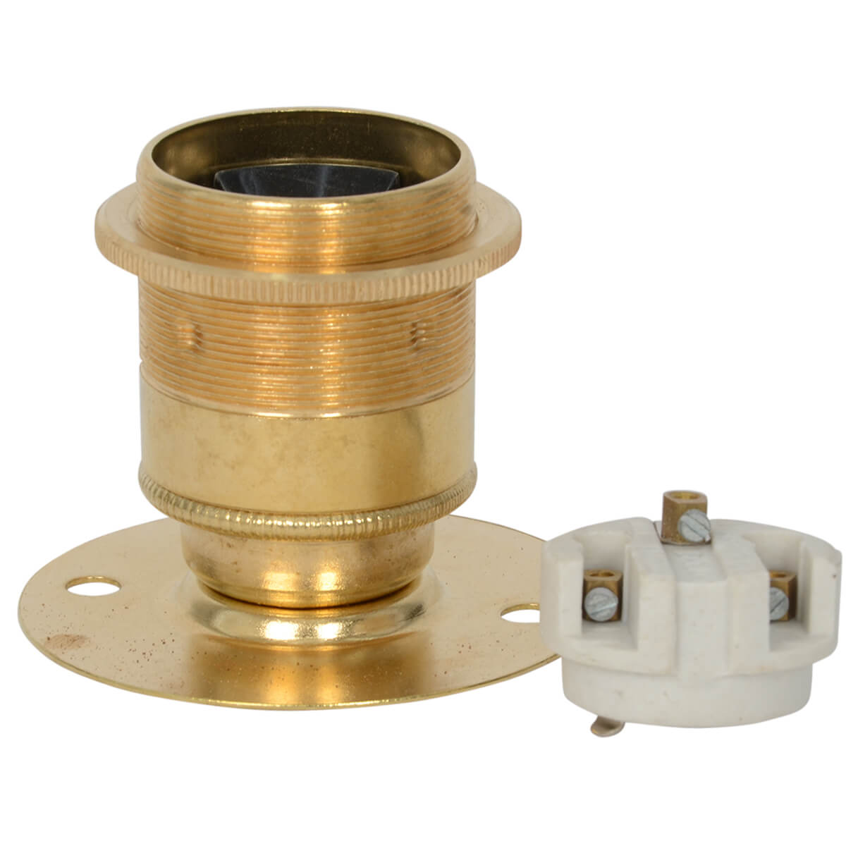 Aufbaufassung Brass E27 mit Stellring