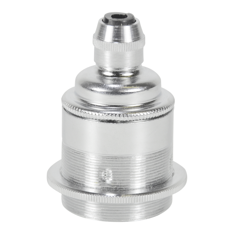 Lampenfassung E27 mit Stellring Chrome