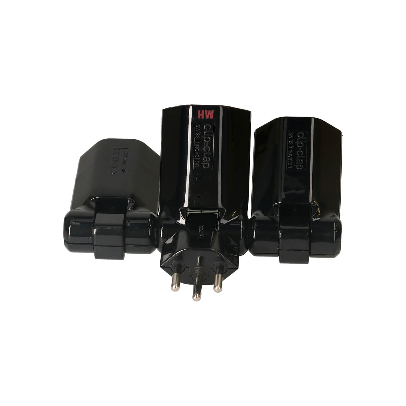 Mehrfachstecker Clip-Clap 3x Typ13 3-polig schwarz