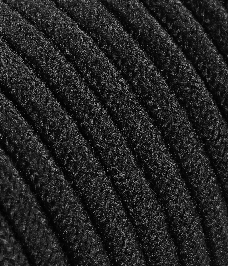 Verlängerungskabel Textil Jeans Schwarz matt TO414
