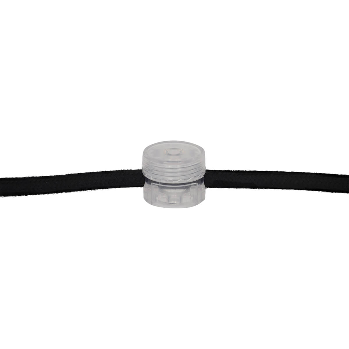 2-teiliger Kabelhalter aus Kunststoff transparent