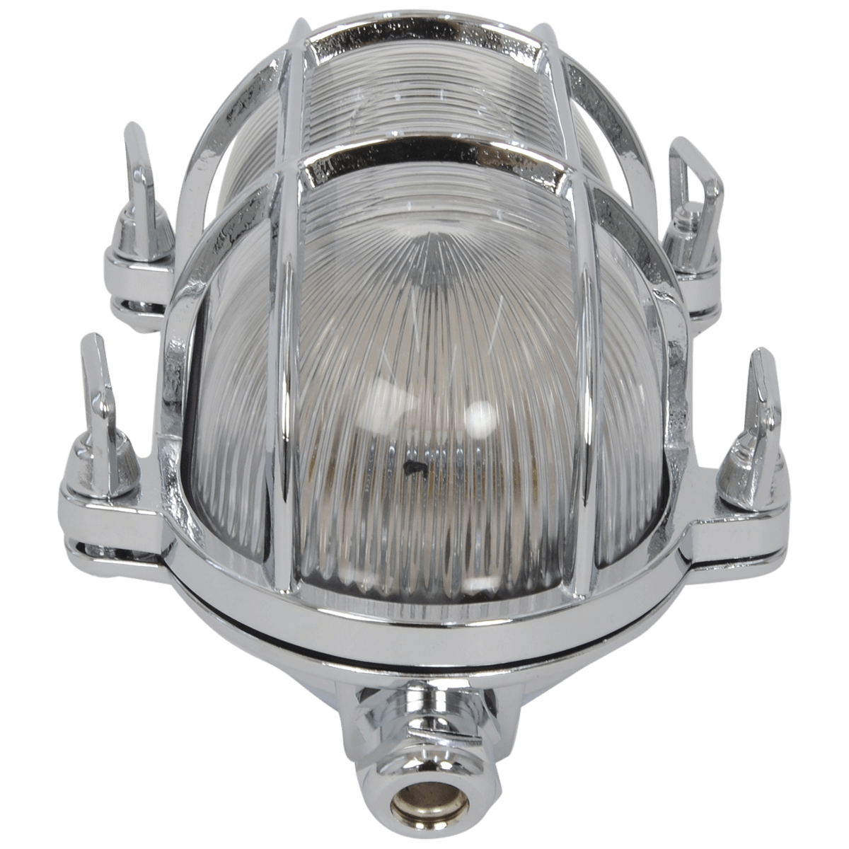 Kellerleuchte Tartaruga Ovale Chrome 175x130 E27 | Foresti & Suardi