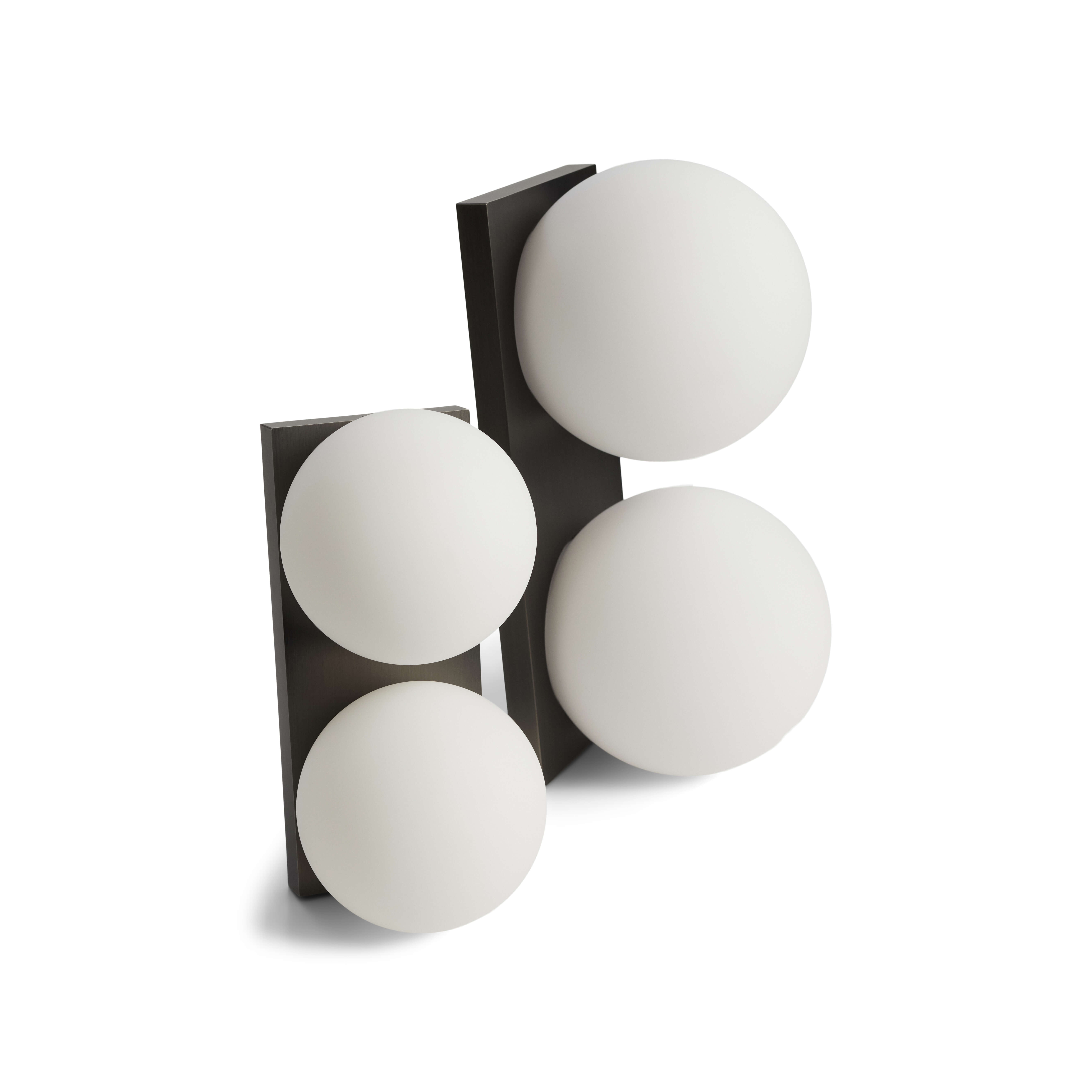 Wand- und Deckenleuchte Palla Double Titanium | Antidark