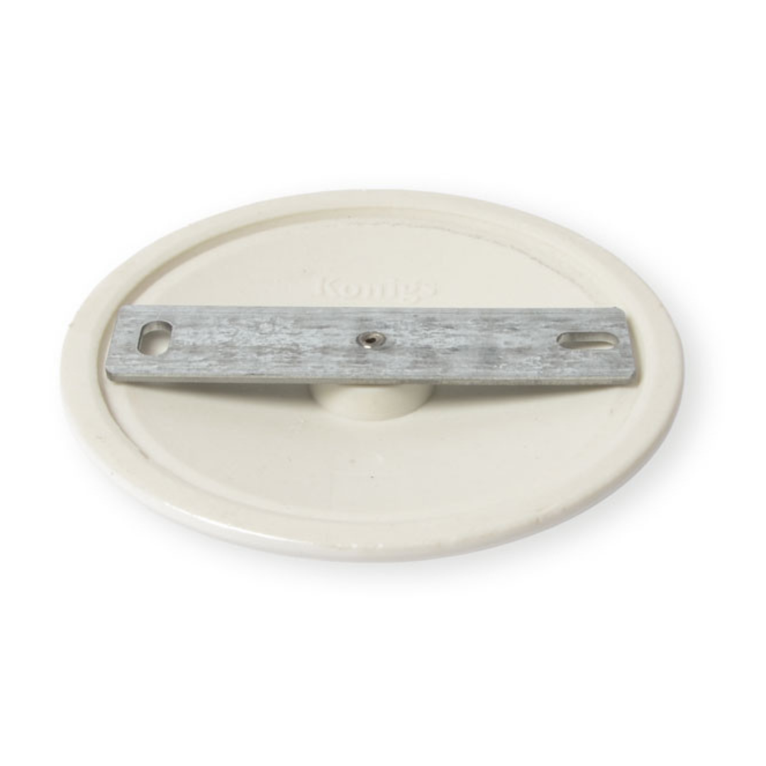 Porzellan Blinddeckel Piatto Curvato Weiss