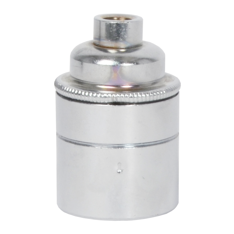 Lampenfassung E27 mit M10x1-Gewinde Chrome