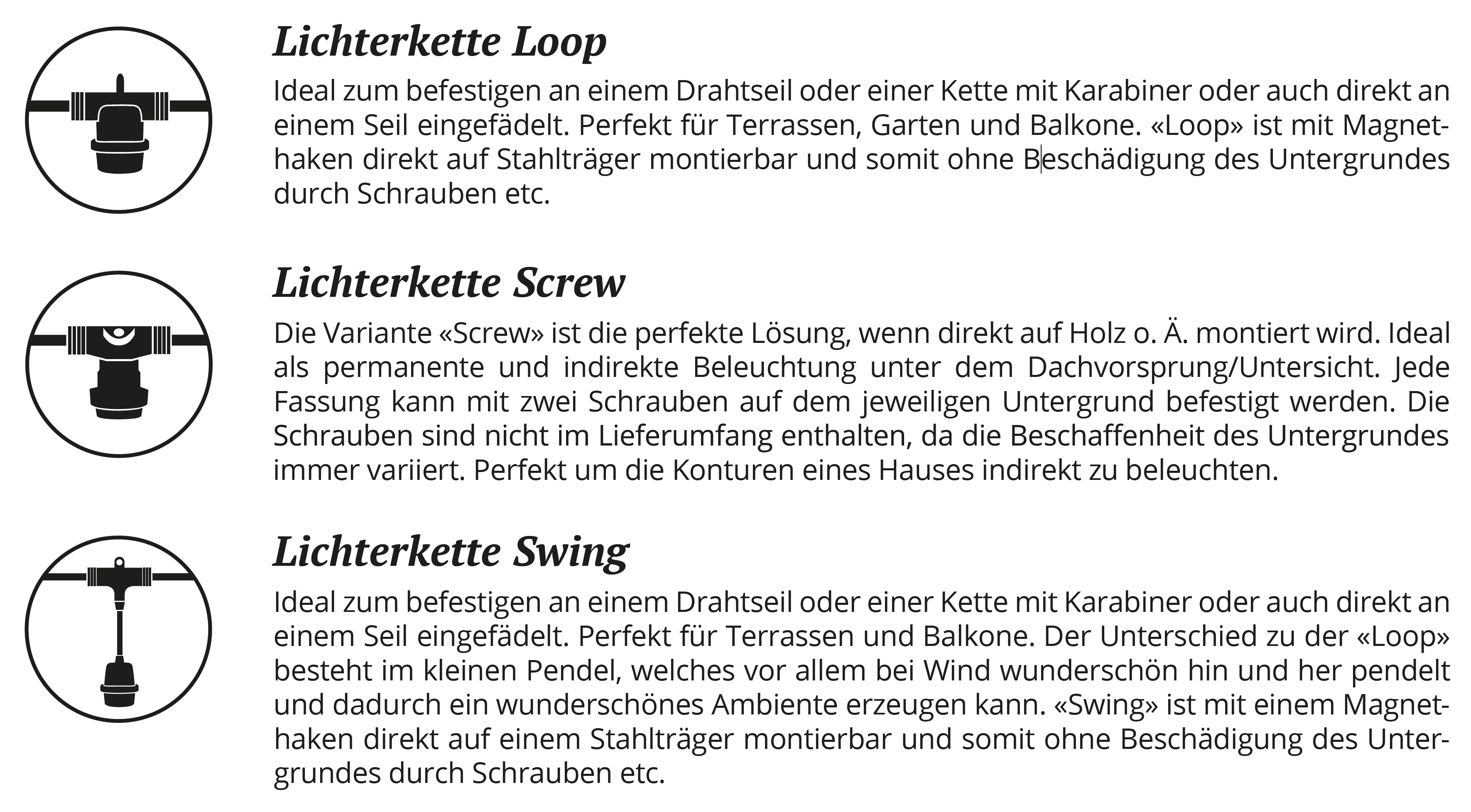 Lichterkette Modular "Screw" 7,35m
