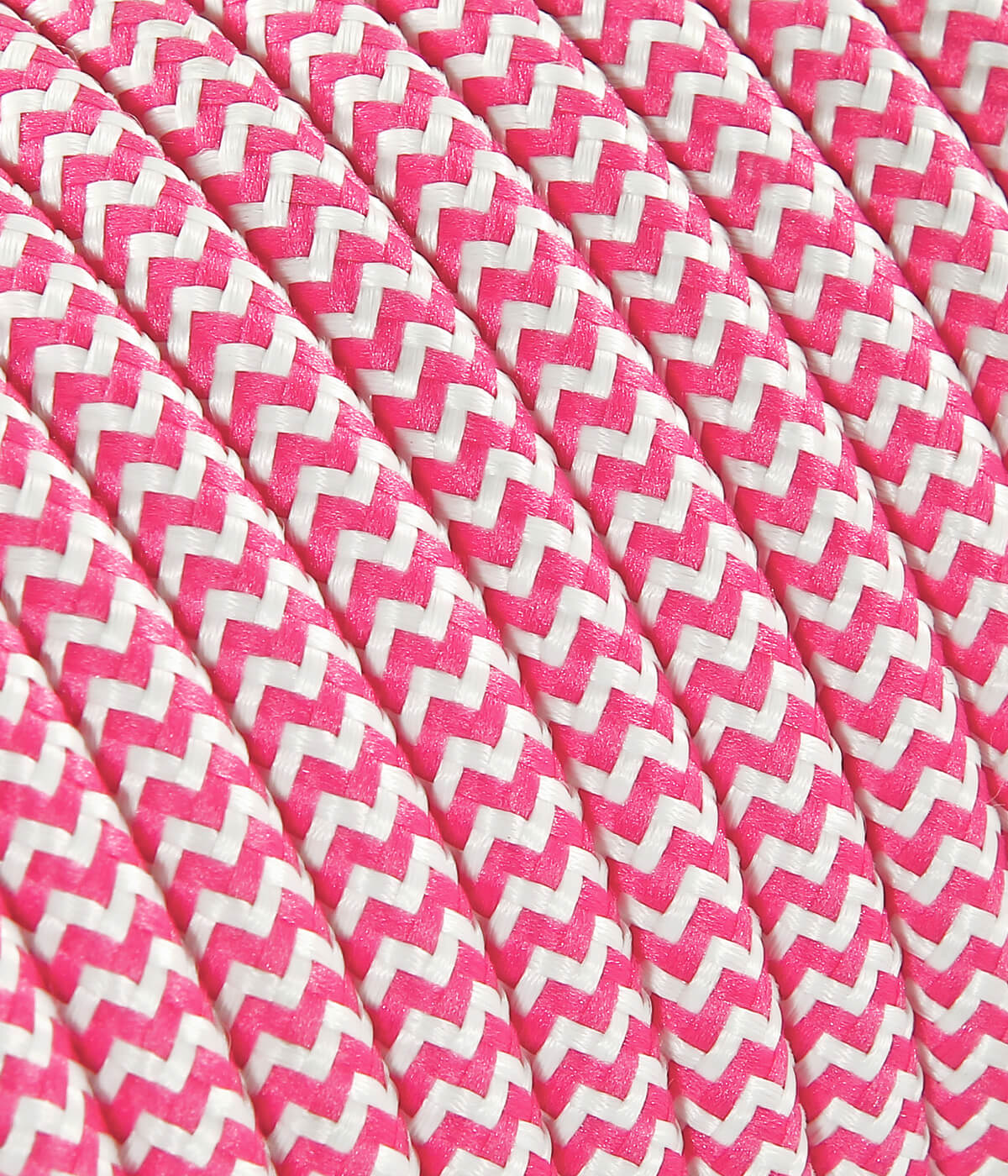 Textilkabel rosa weiss Konigs