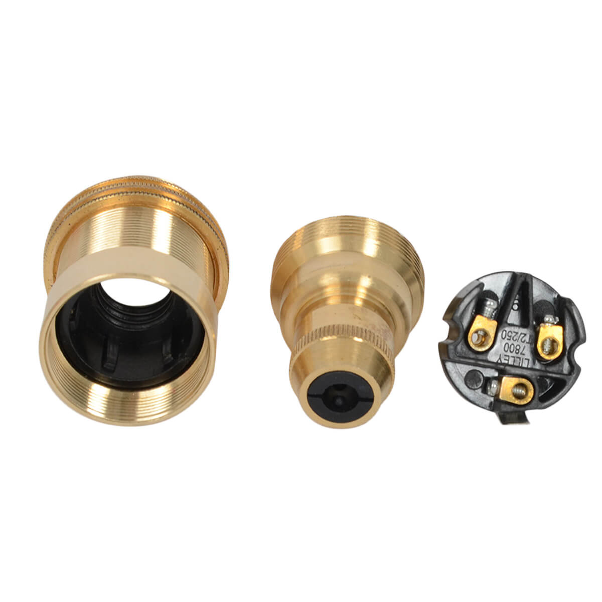 Lampenfassung E14 mit Stellring Brass
