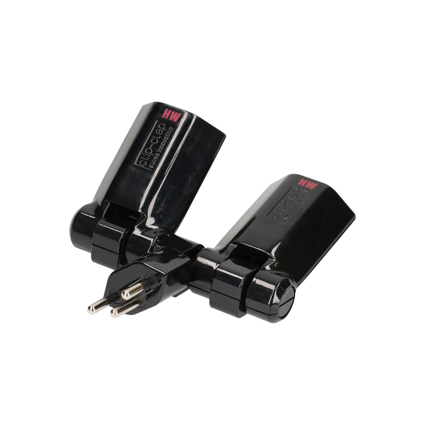 Mehrfachstecker Clip-Clap 2x Typ13 3-polig schwarz