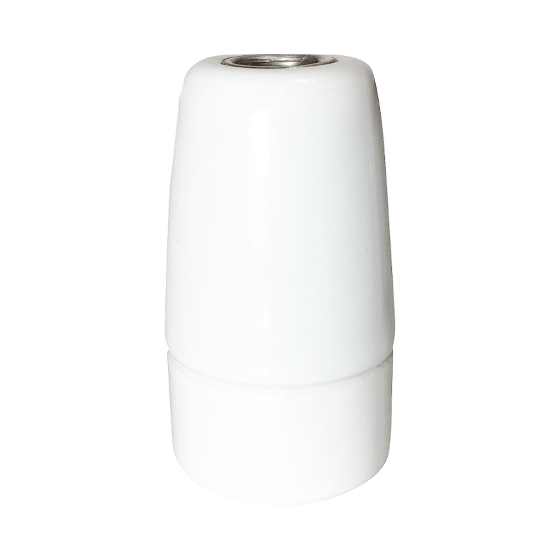 Lampenfassung E14 Porzellan Weiss