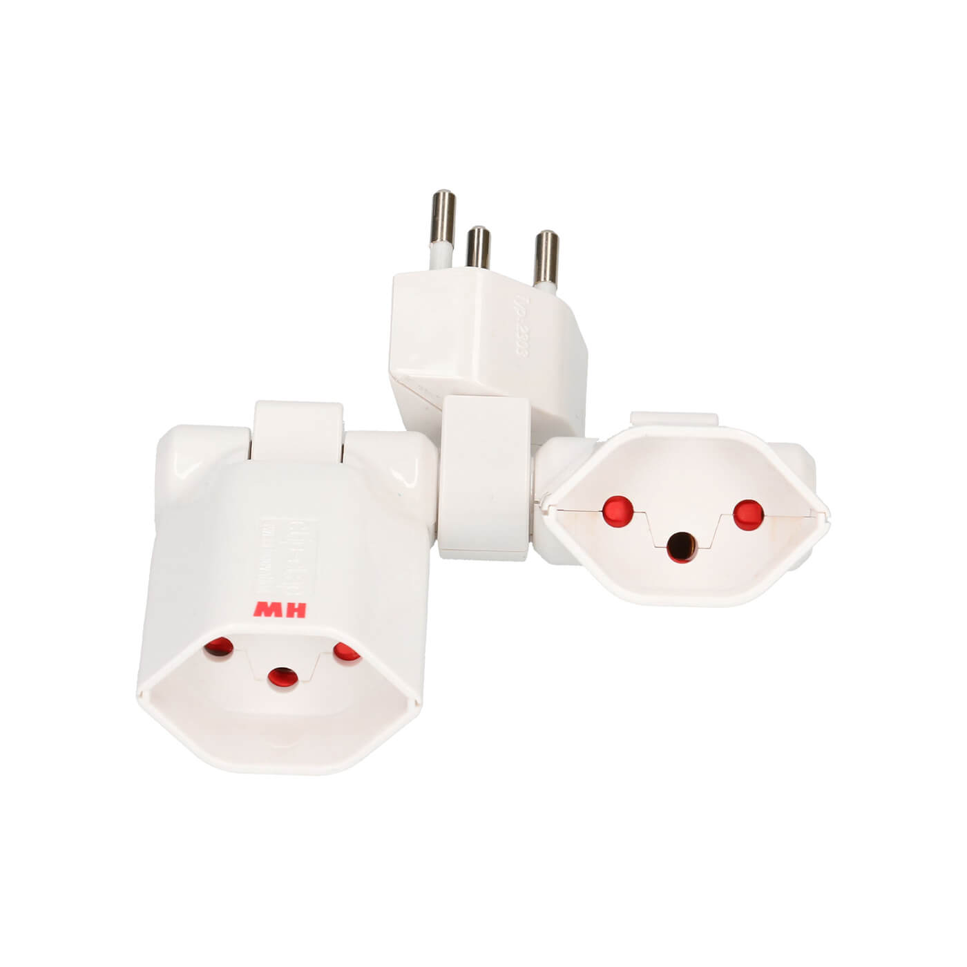 Mehrfachstecker Clip-Clap 2x Typ13 3-polig Weiss
