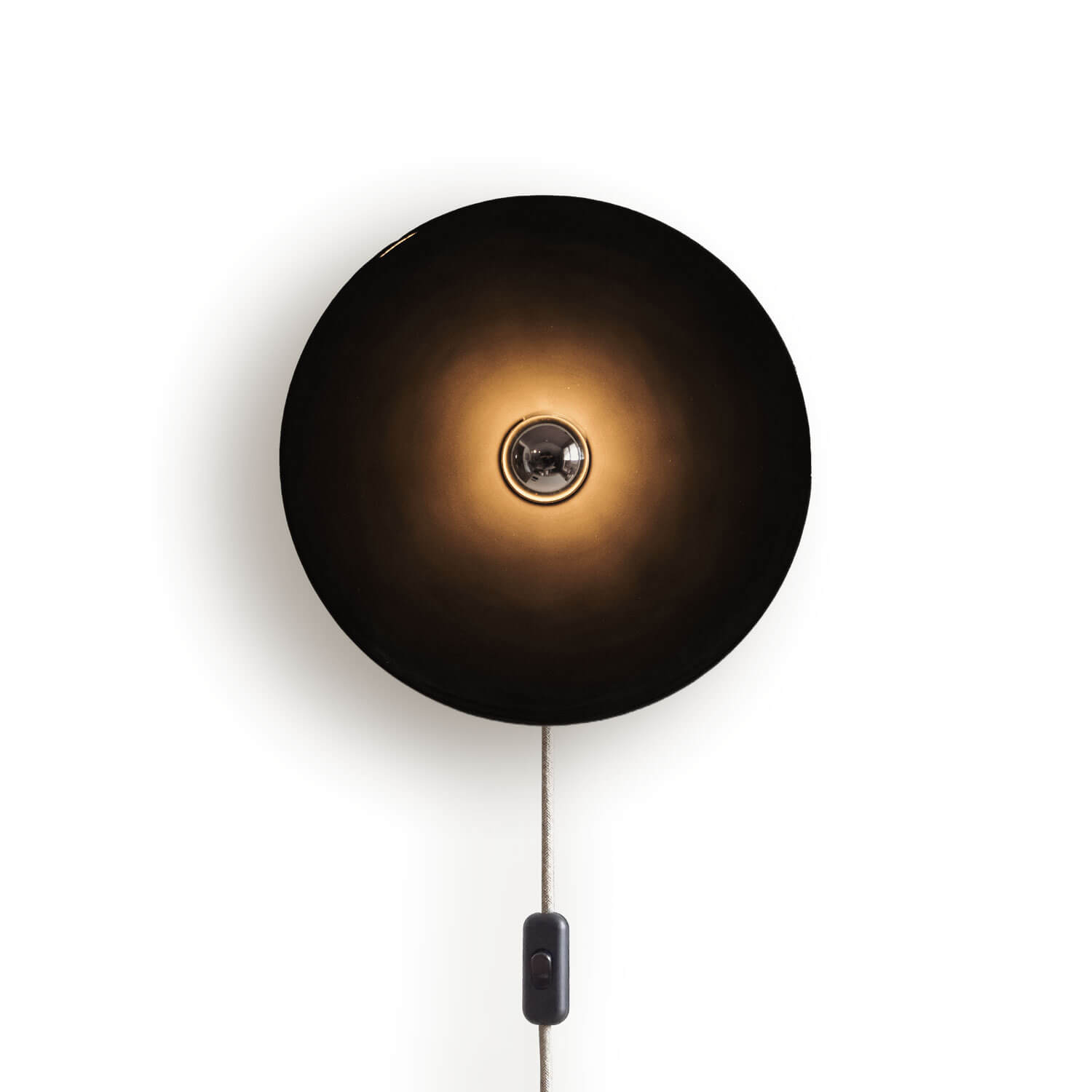 Keramik Wandlampe Deimos mit Anschlusskabel - ash | atelier mond