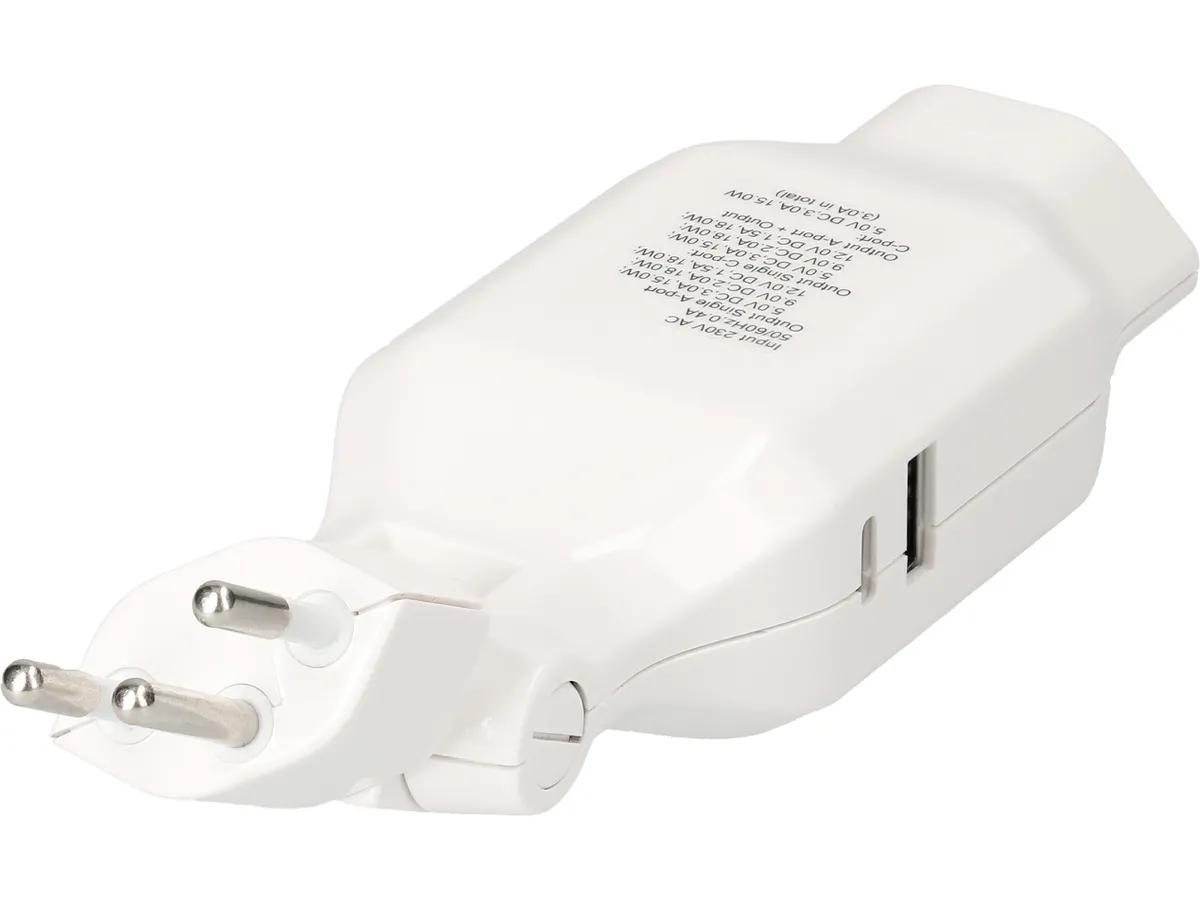 Abzweigstecker clip-clap mit USB-A und USB-C