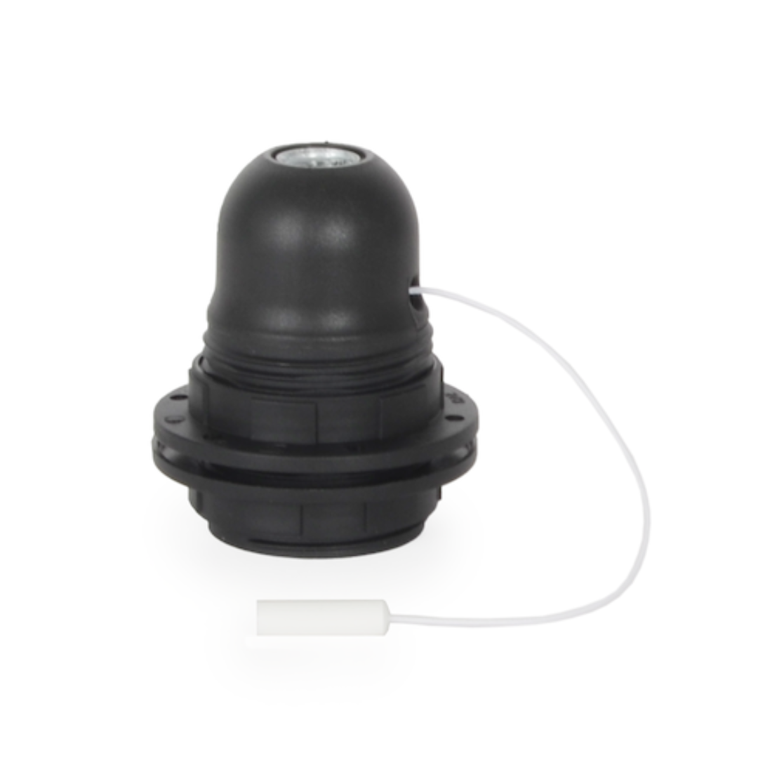 Lampenfassung E27 Thermoplast mit Zugschnur und Aussengewinde