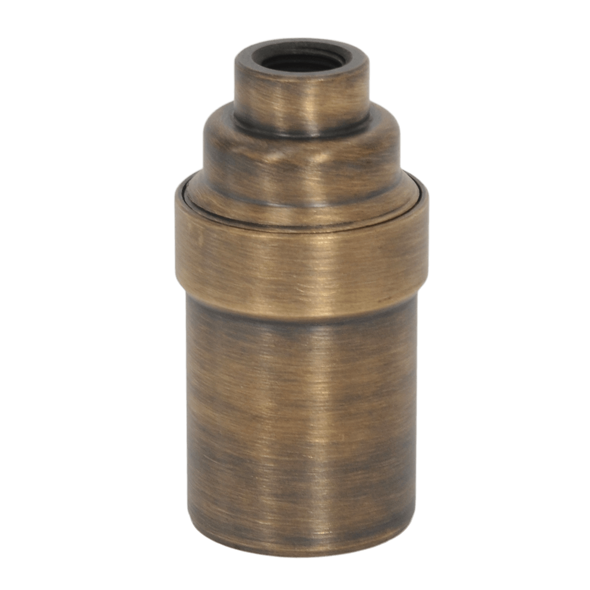 Lampenfassung E14 mit M10x1 Gewinde Brushed Antique