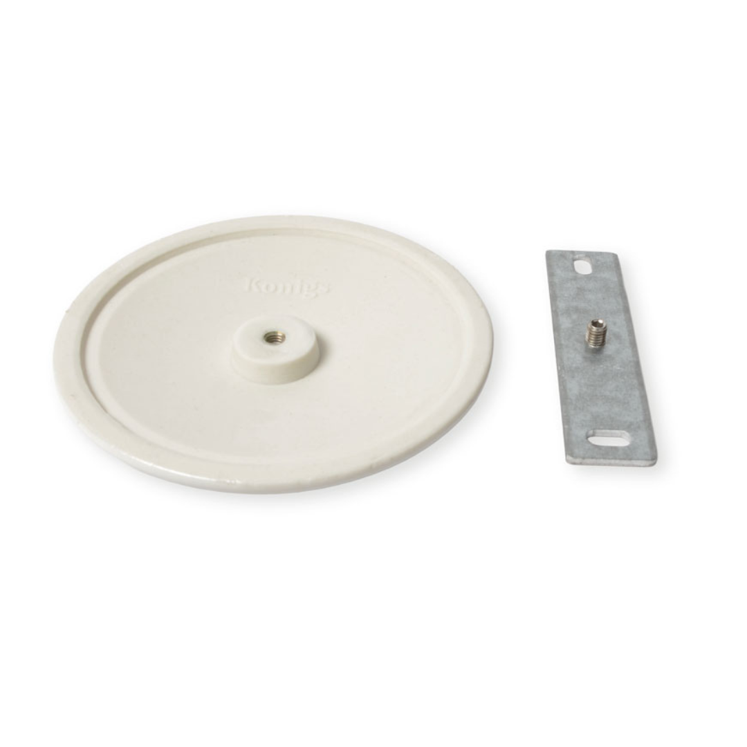 Porzellan Blinddeckel Piatto Curvato Weiss
