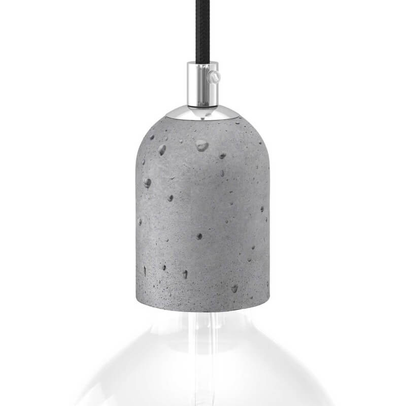 Lampenfassung E27 Beton Hellgrau
