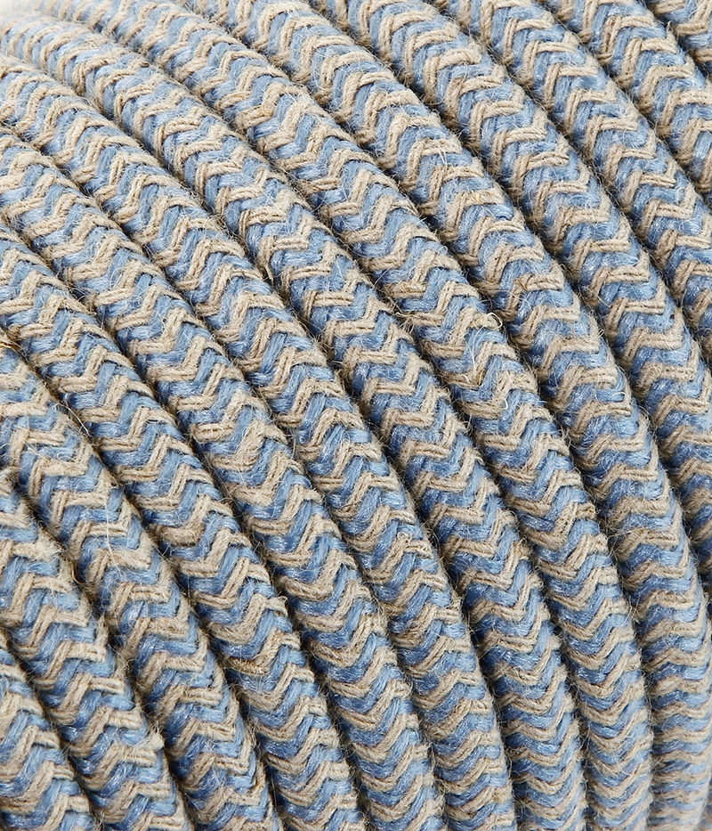 Verlängerungskabel Textil Sabbia/Jeans "Zick-Zack" TO449