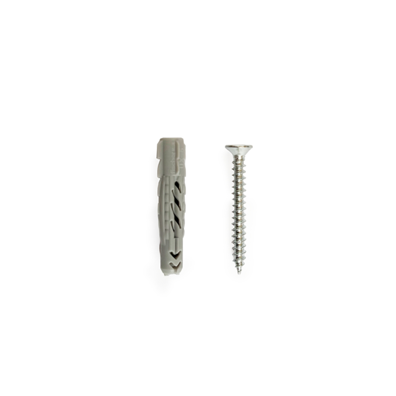 Kreuzkopf Schlitzschraube "Nickel" 30mm mit Dübel