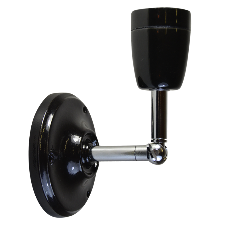 Wandleuchte Porzellan schwarz Chrome