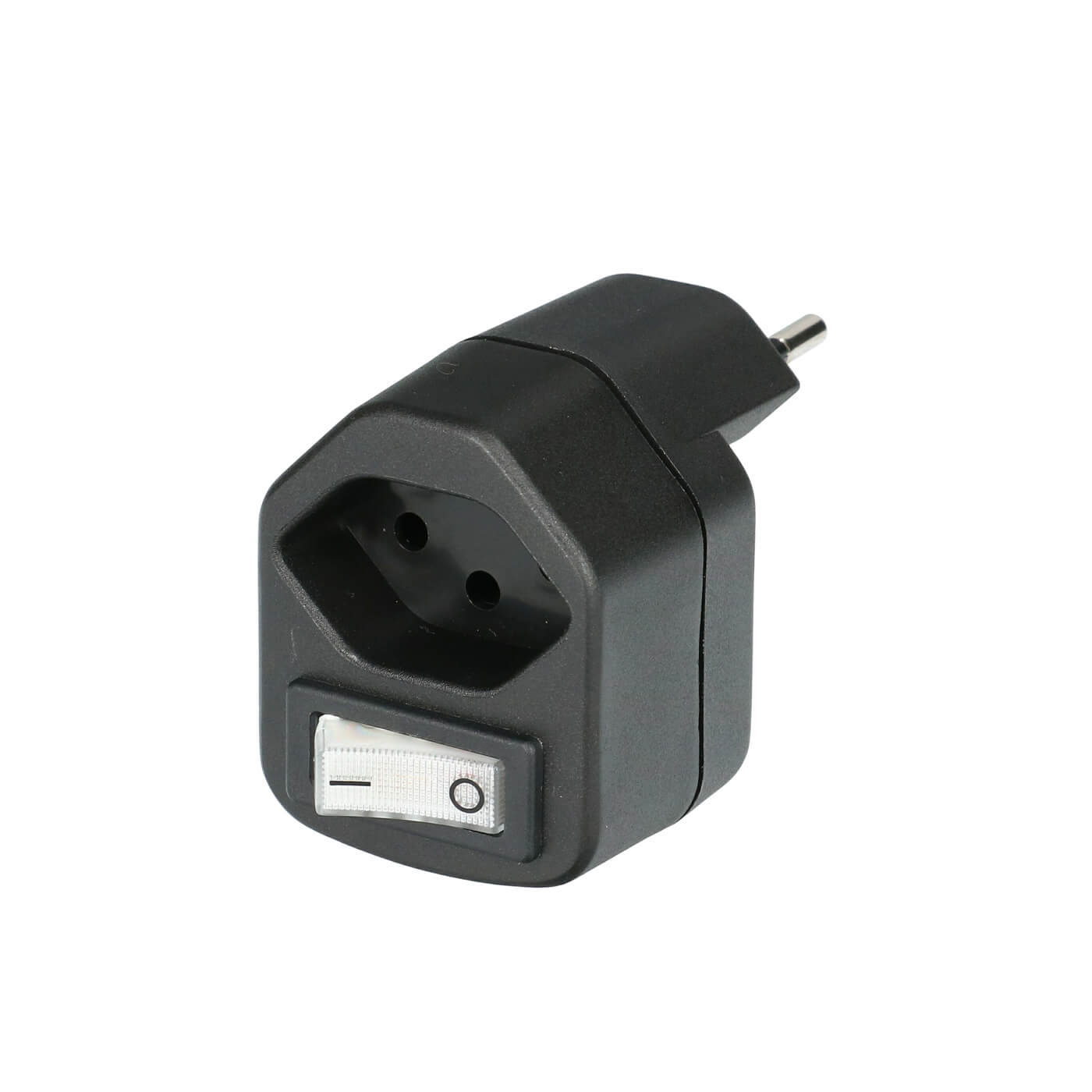 Stecker Typ13 mit Schalter Schwarz