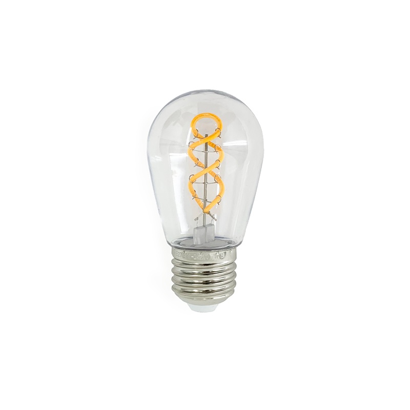 LED Spiral Filament Bulb 0,5W E27 Polycarbonat - S14