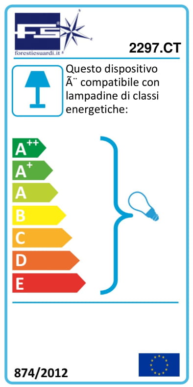 Wandleuchte Chrome schräg E27 | Foresti & Suardi