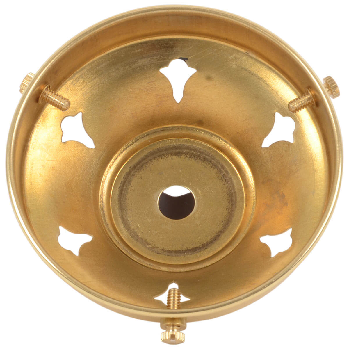 Glas-/Lampenschirmhalter Retro Messing lackiert