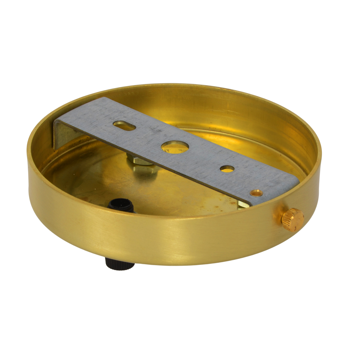 Lampenbaldachin 3-Loch Messing Satin Brass