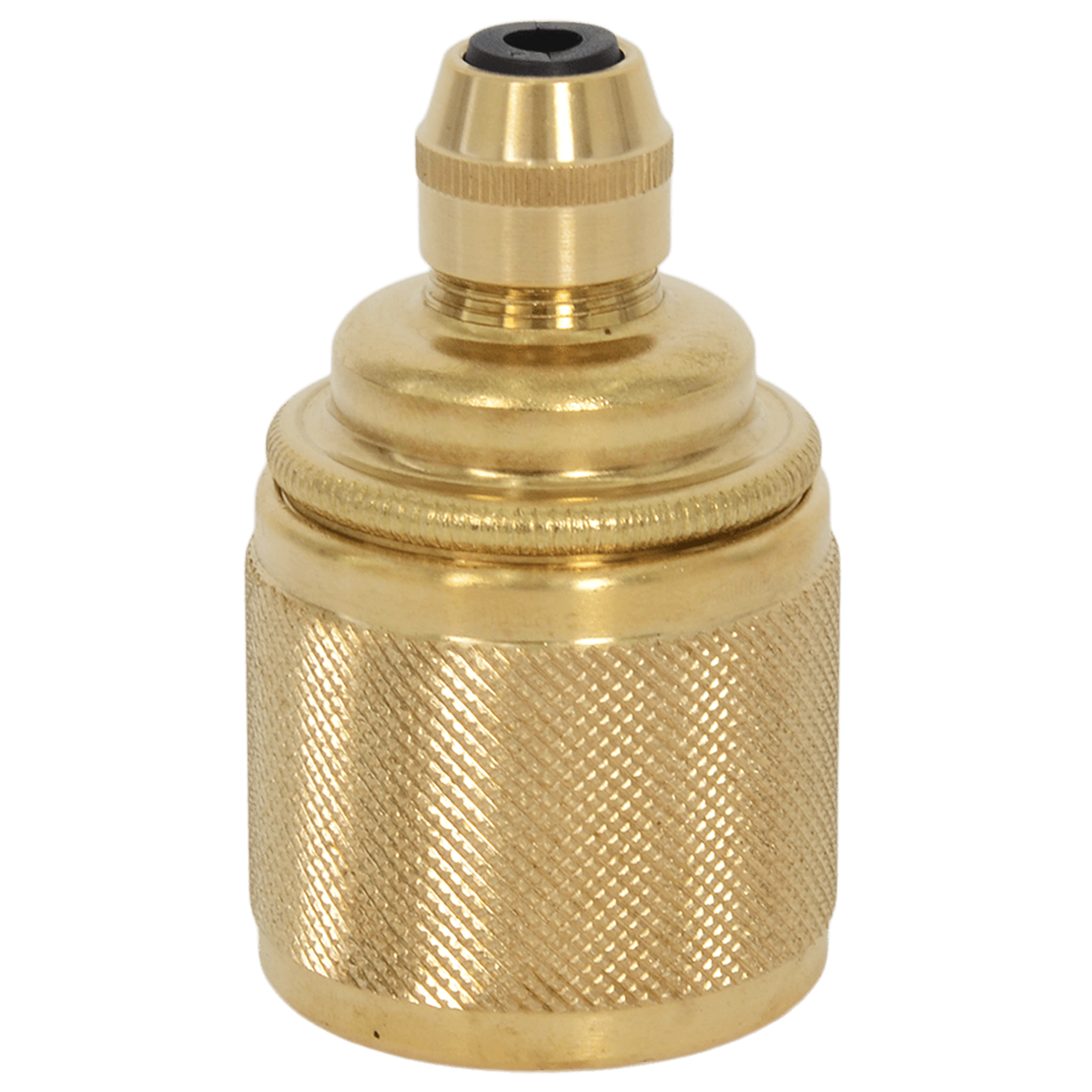 Lampenfassung E27 ohne Stellring gerändelt Brass