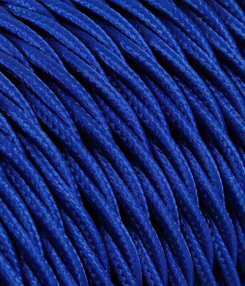 Textilkabel Blau verdrillt TR10, 2 x 0,75mm²