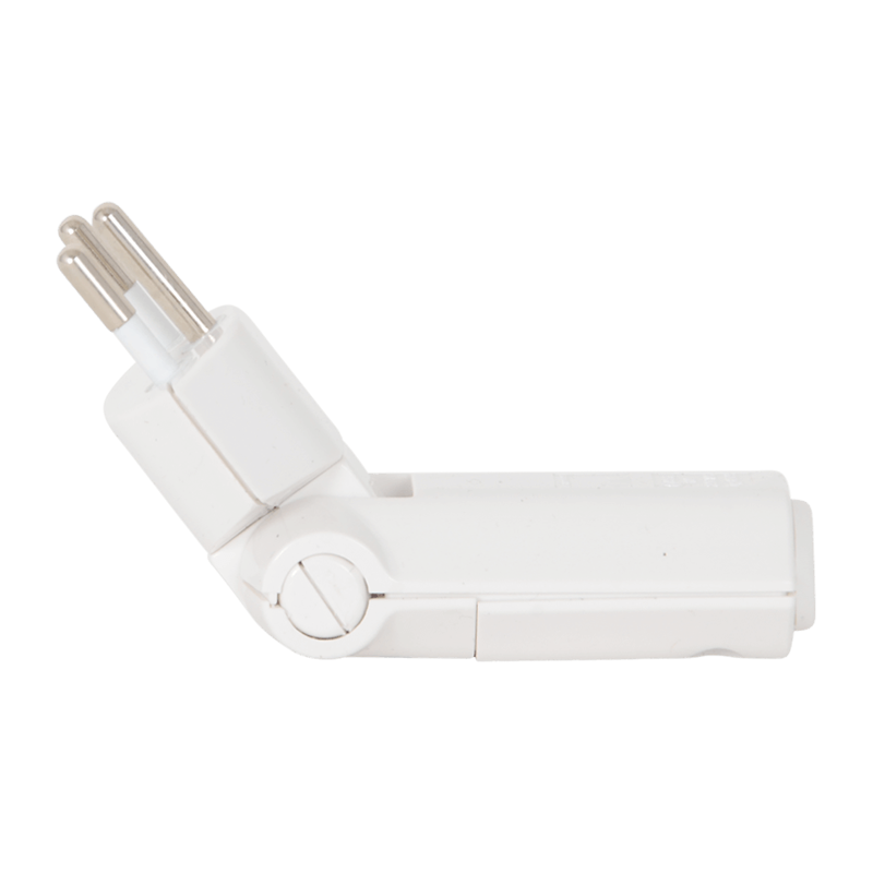 3-poliger Dreh-Winkelstecker Weiss T12