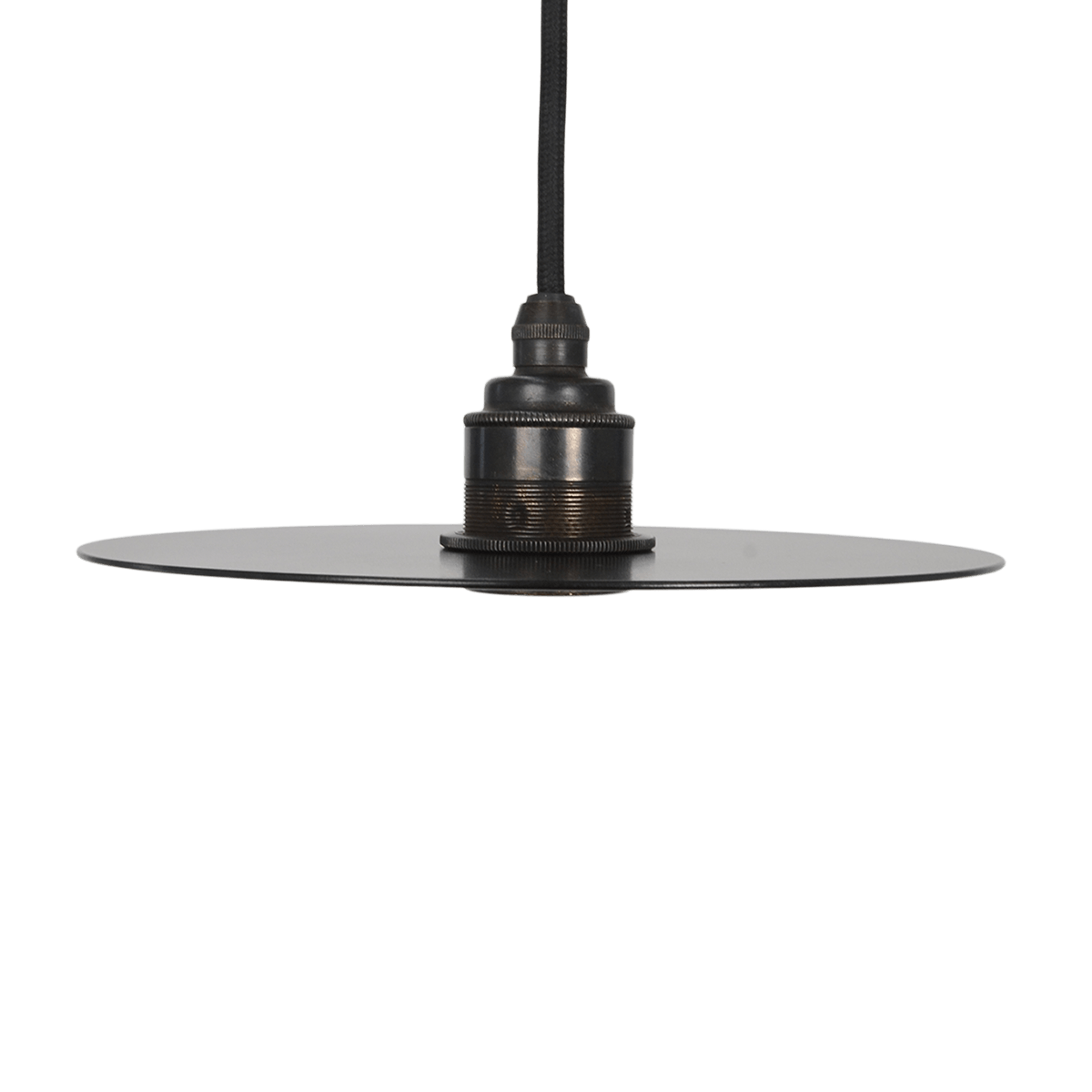 Lampenschirm Disc Schwarz seidenglanz 21 cm