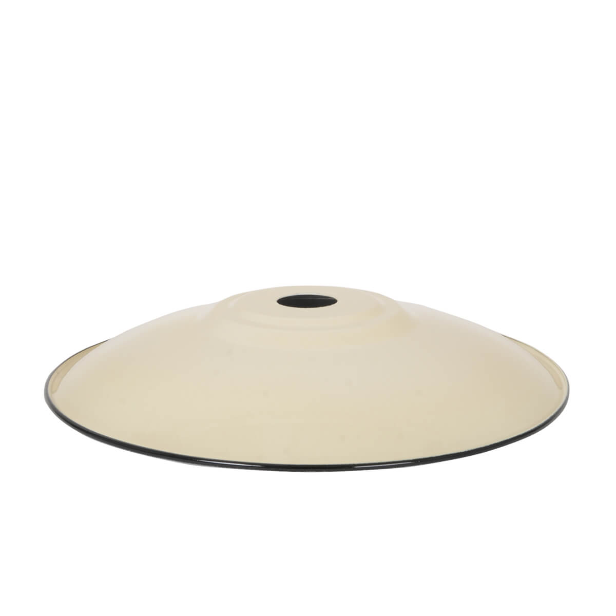 Emaille Lampenschirm Flat XL Panna