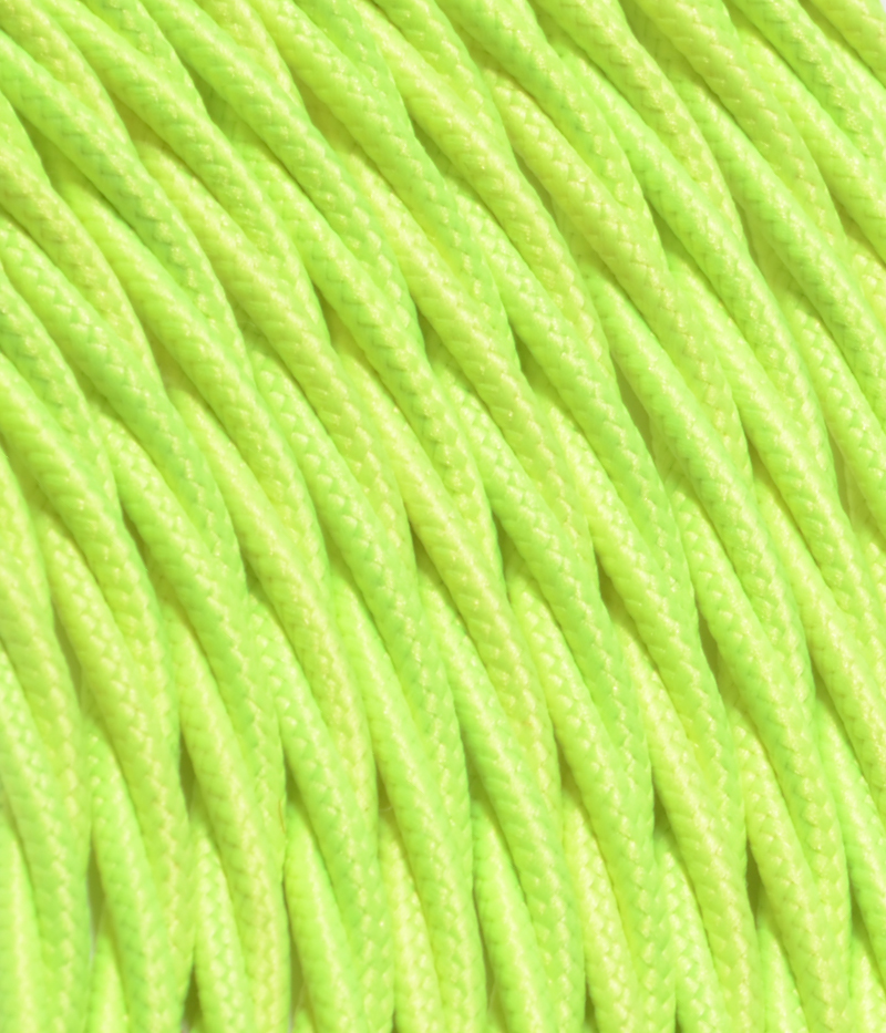 Textilkabel Neon-gelb verdrillt TR79, 3 x 0,75mm²