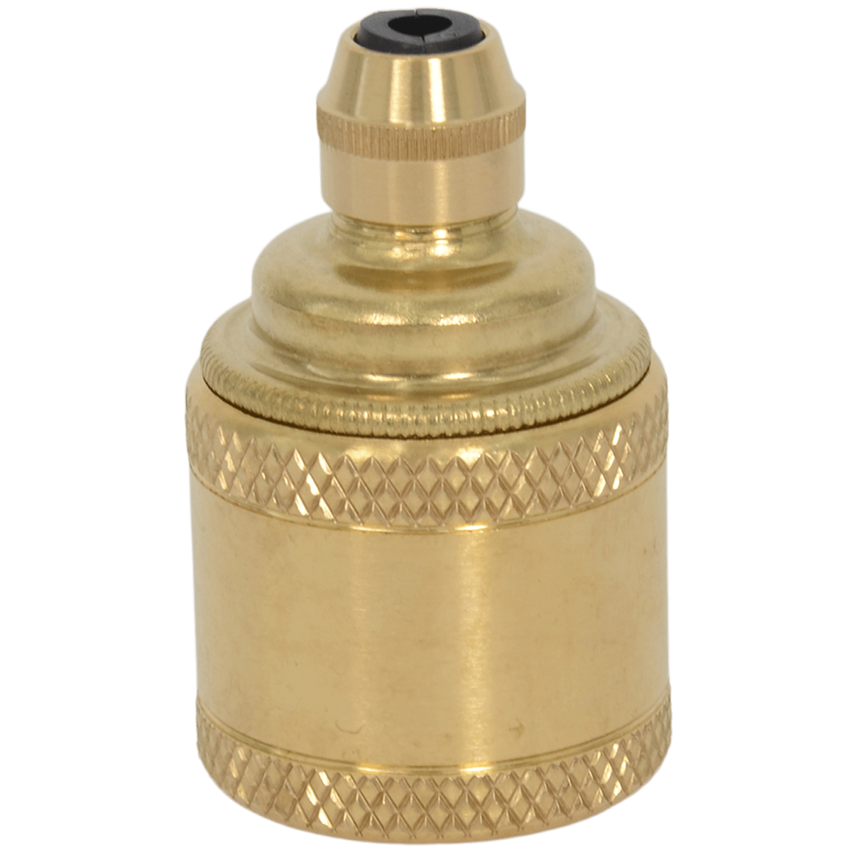 Lampenfassung E27 Brass ohne Stellring teilgerändelt