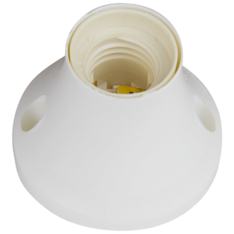 SALE | Aufbaufassung E27 Thermoplast schräg erhöht weiss