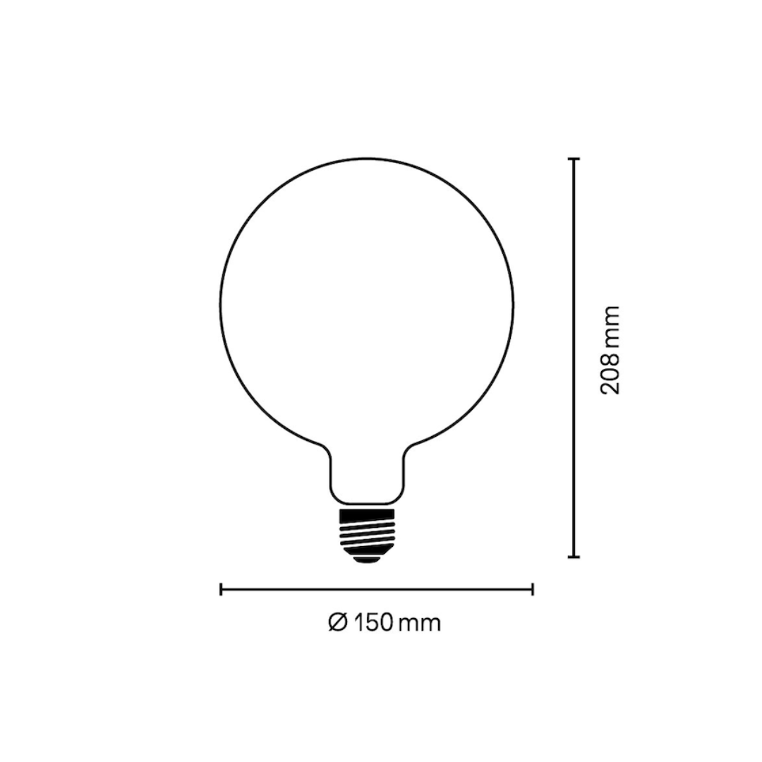 LED Leuchtmittel G150 Porzellan E27 2700K 775lm